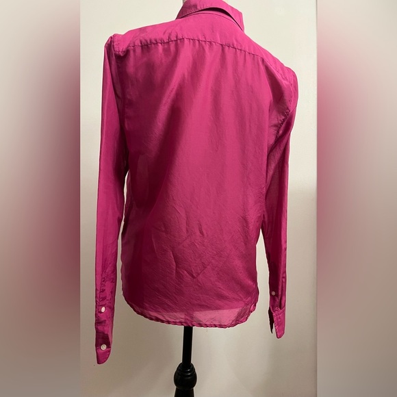 Ralph Lauren Silk Blouse Fuscia MEDIUM - Picture 2 of 8